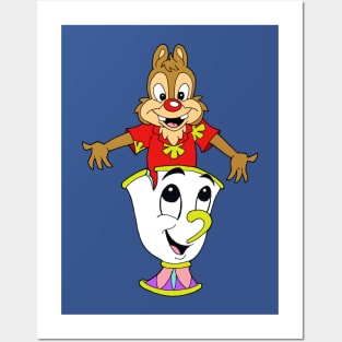 Chip N Dale Rescue Rangers mashup Chip The Cup Posters and Art